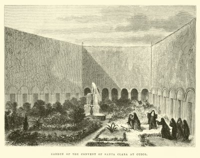 Jardín del Convento de Santa Clara en Cuzco de Edouard Riou